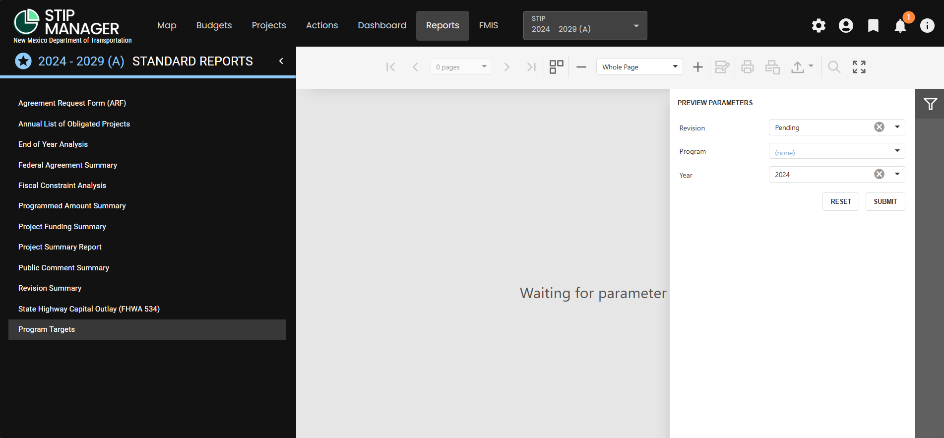 NM STIP Manager - Program Targets report.png